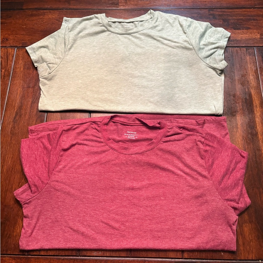 Green and Maroon T-Shirt Set